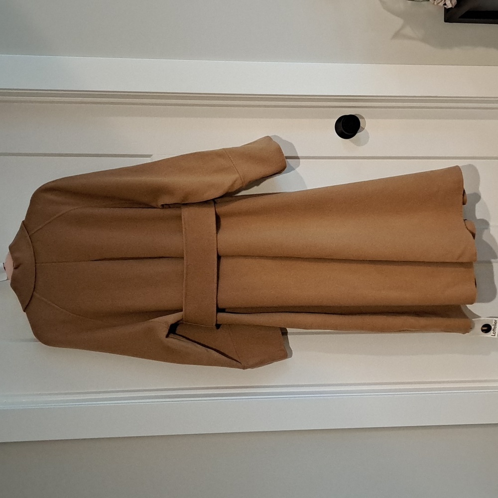 Buttoned 100% Wool Long Coat (Camel) - Lattelier - Picture 10 of 13